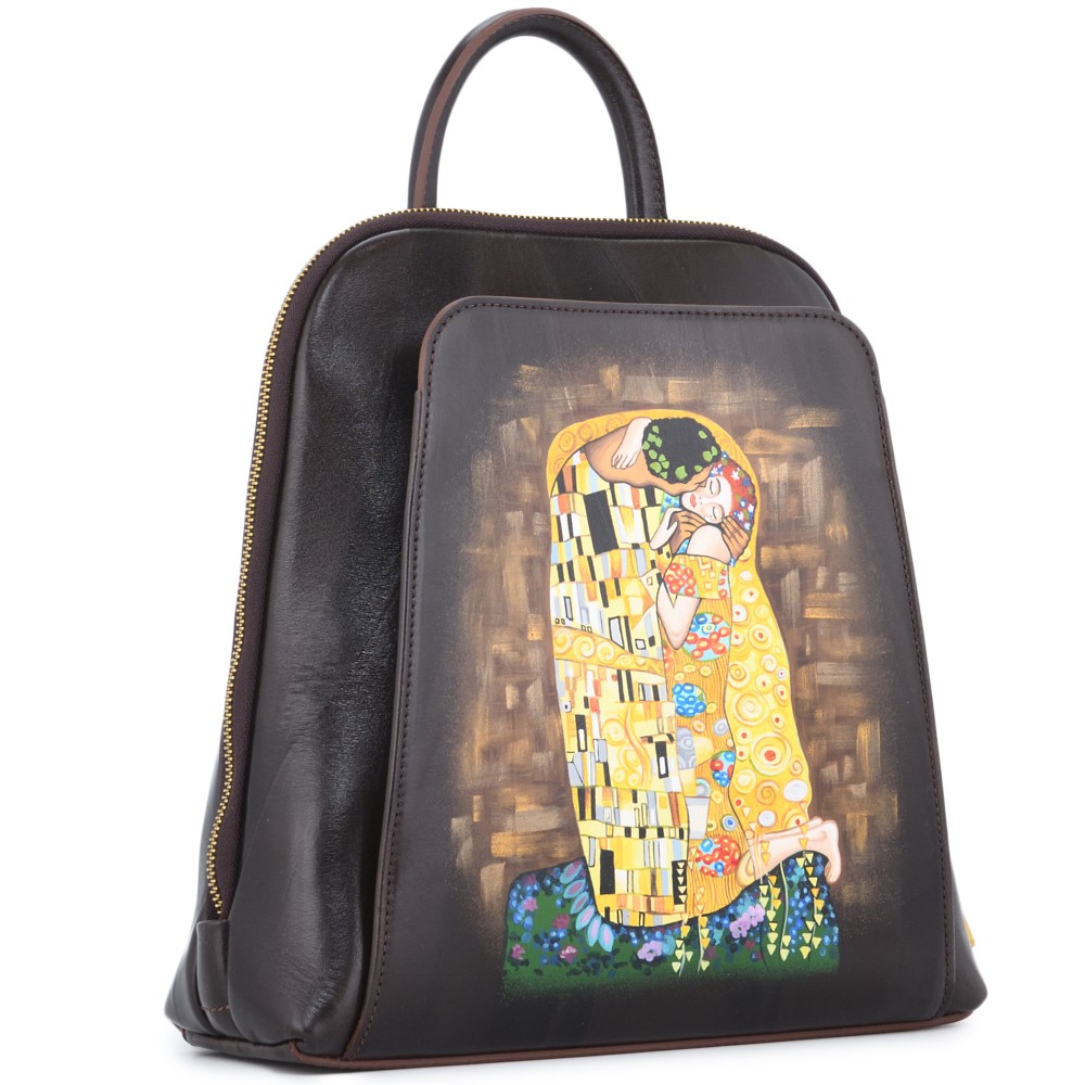 Кожаный рюкзак "Климт Поцелуй" 