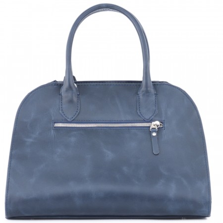 Женская кожаная сумка "Вирджиния" (синяя)