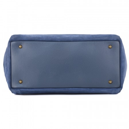 Кожаная женская сумка "Калипсо" (синяя)