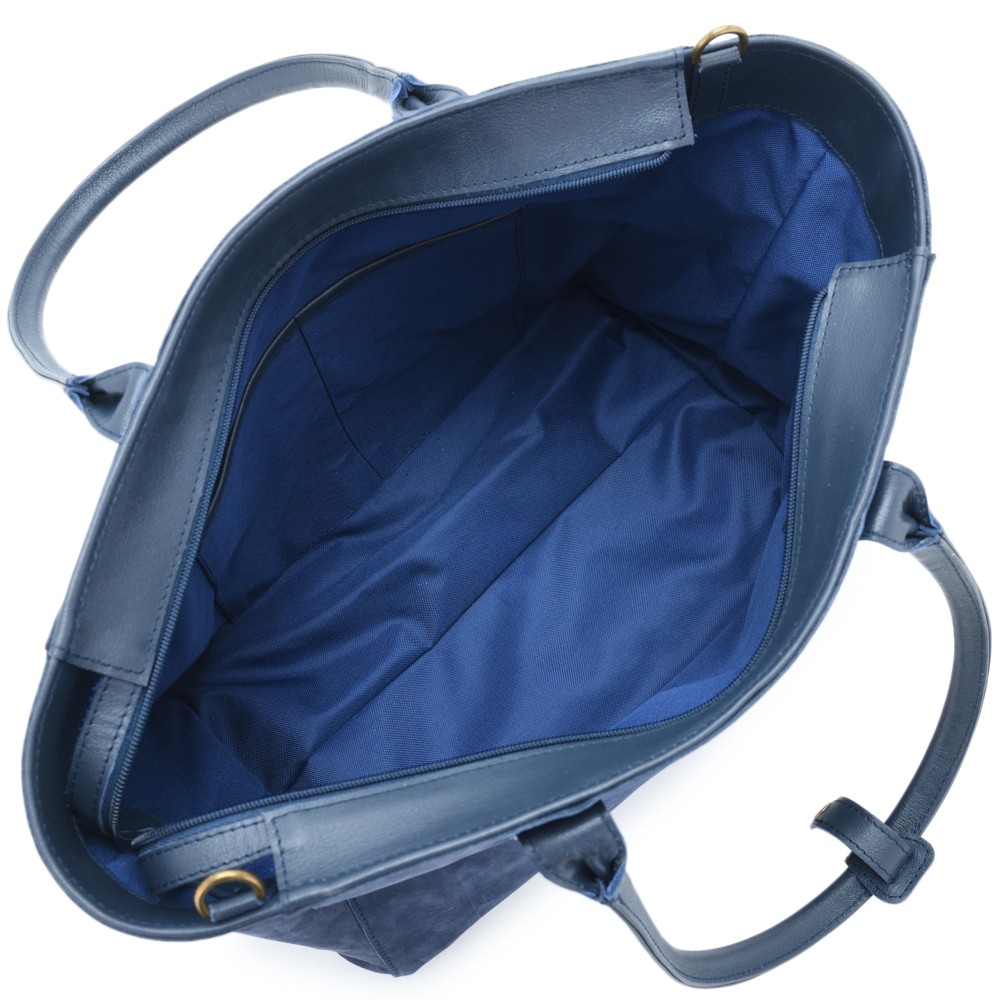 Кожаная женская сумка "Калипсо" (синяя)