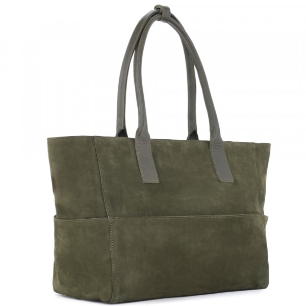 Кожаная женская сумка "Калипсо" (хаки). фото 1