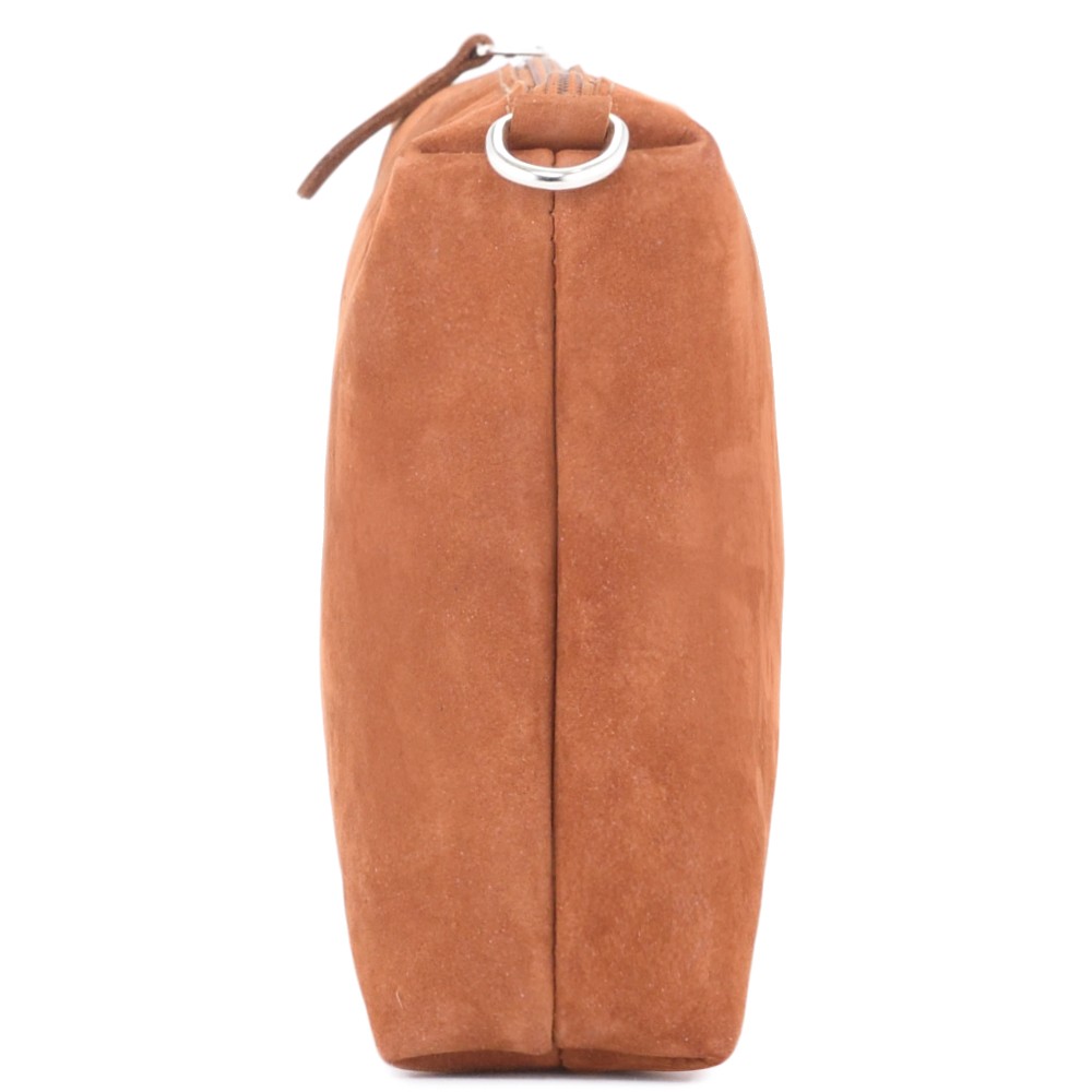 Кожаная косметичка "Лорен" (рыжая)