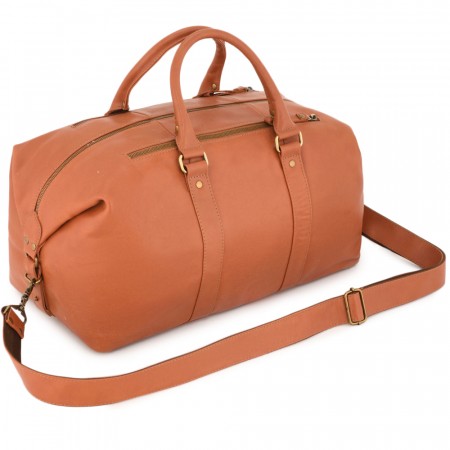 Кожаная дорожно-спортивная сумка Англия (рыжая сиама)