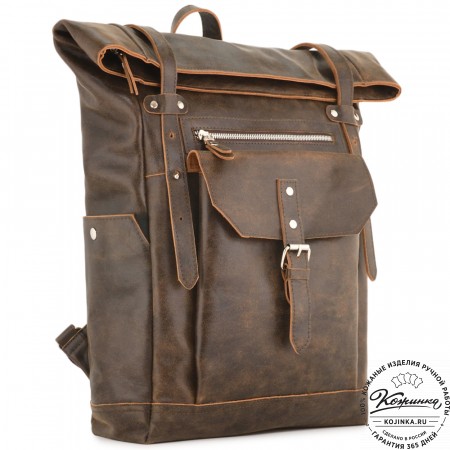 Мужской кожаный рюкзак "Орландо" (коричневая наппа)