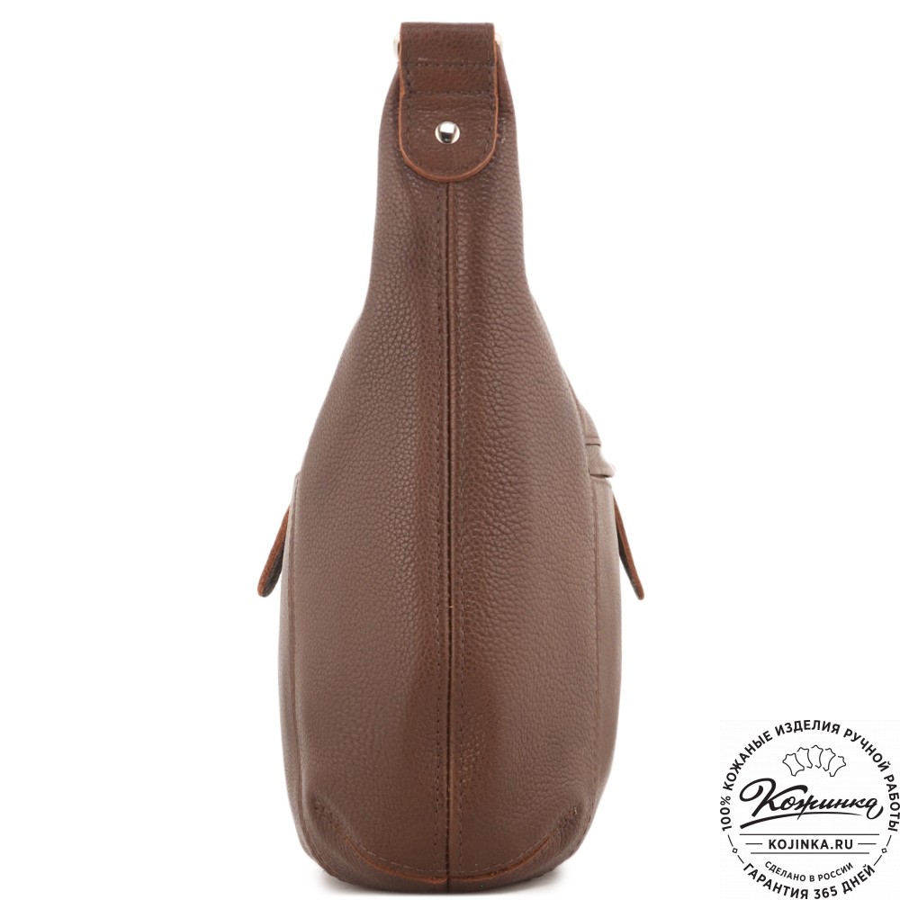 Женская кожаная сумка "Сабрина" (фактура коричневая)