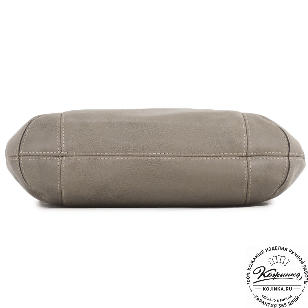 Женская кожаная сумка "Сабрина" (фактура серая)