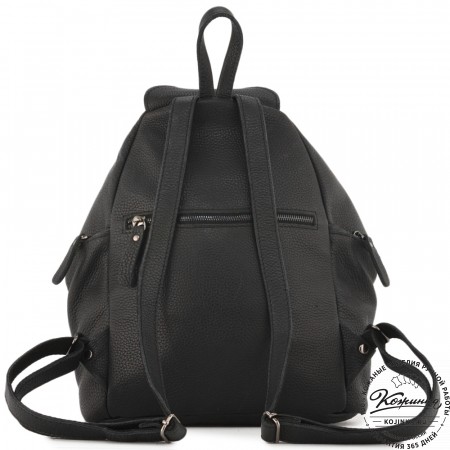 Женский кожаный рюкзак "Афродита" (фактура черный)