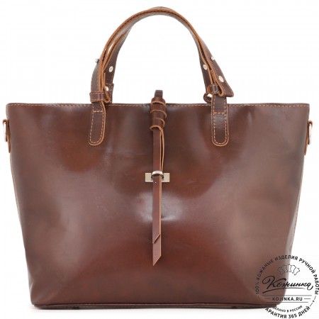 Кожаная женская сумка "Дриада" (коричневая)