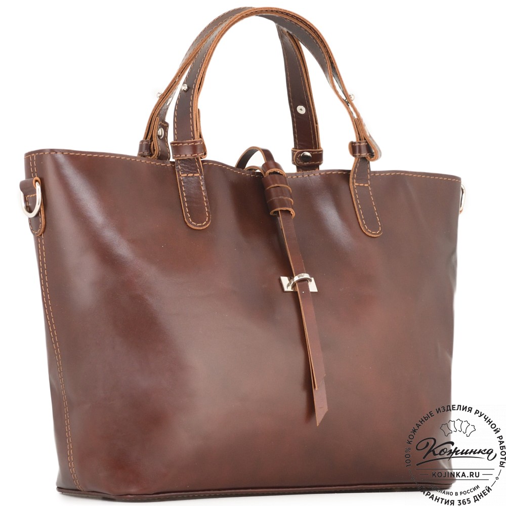 Кожаная женская сумка "Дриада" (коричневая)
