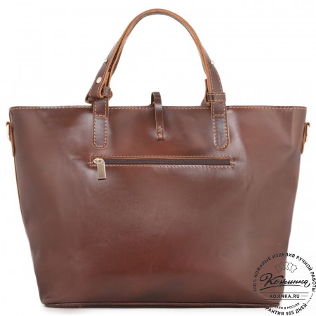 Кожаная женская сумка "Дриада" (коричневая)
