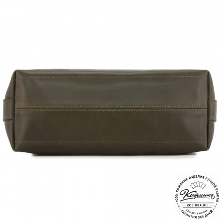 Женская кожаная сумка-шоппер "Ямайка" (хаки сиама) 