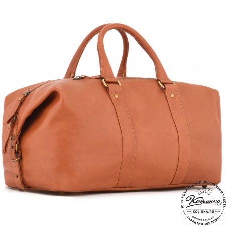 Кожаная дорожно-спортивная сумка Англия (рыжая сиама)