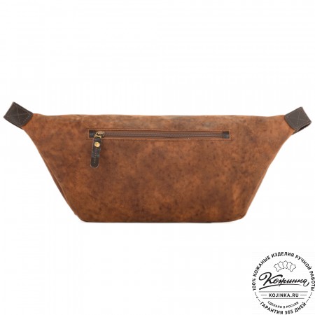 Кожаная сумка на пояс "Манчестер" (светло-коричневый) 