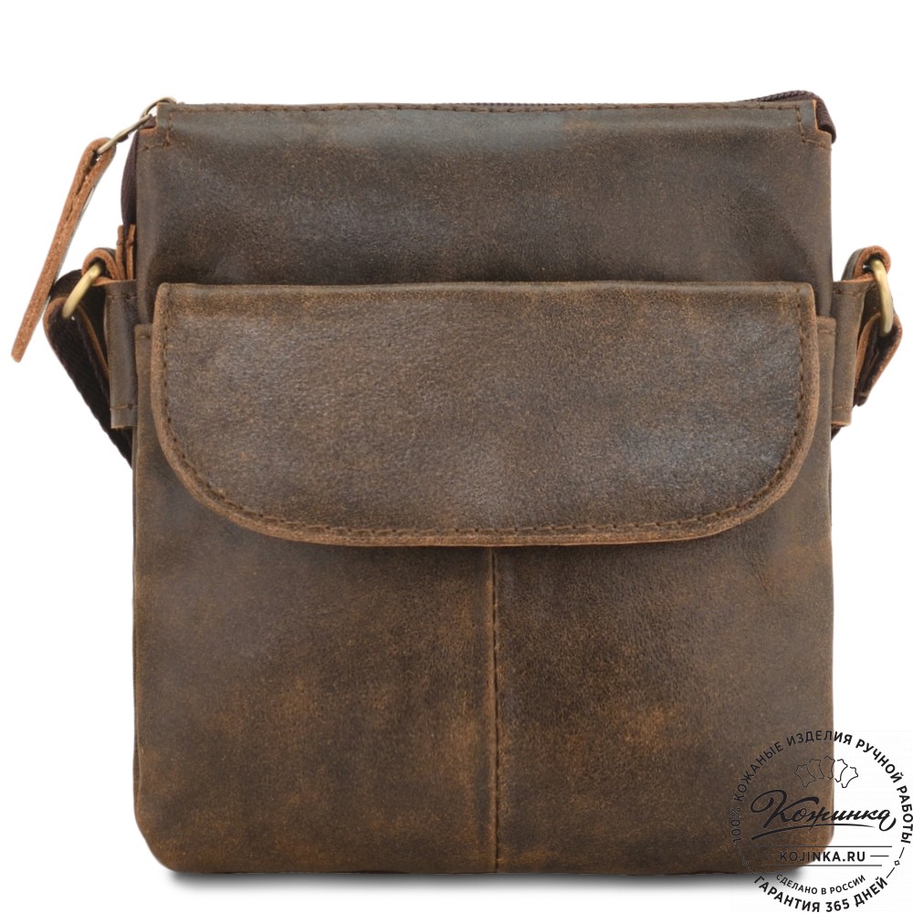 Кожаная сумка "Вуди" (коричневая наппа)