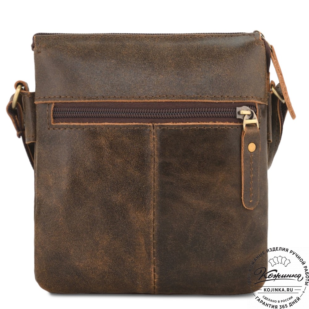 Кожаная сумка "Вуди" (коричневая наппа)