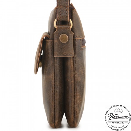 Кожаная сумка "Вуди" (коричневая наппа)