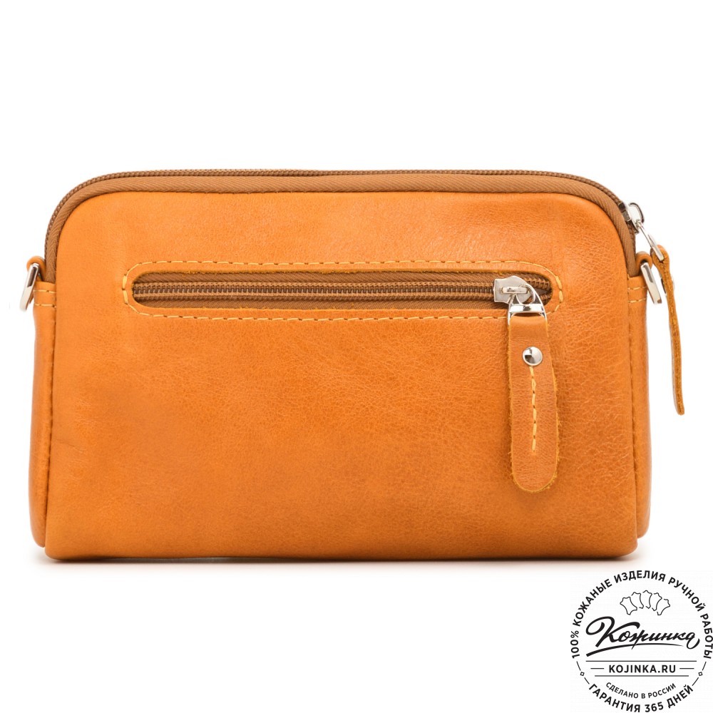  Кожаный клатч "Марта" (желтый)