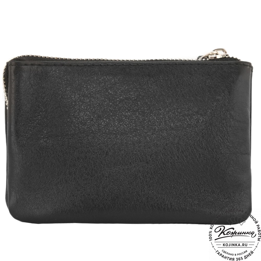 Кожаный кошелек "Солярис" (черный)