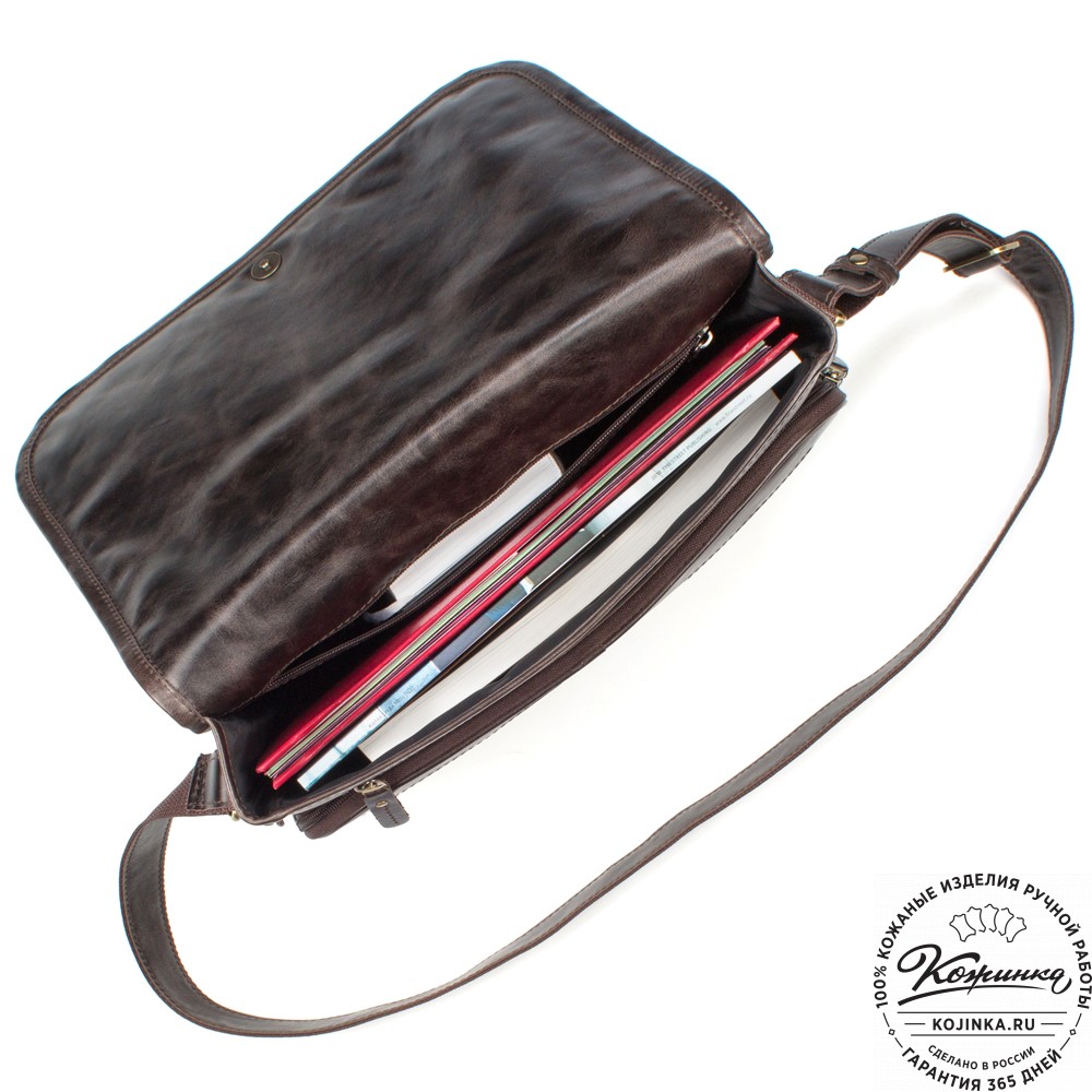 Кожаная сумка "Риана" (тёмно-коричневый антик)