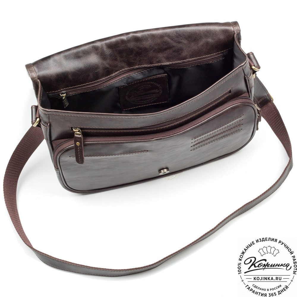 Кожаная сумка "Риана" (тёмно-коричневый антик)