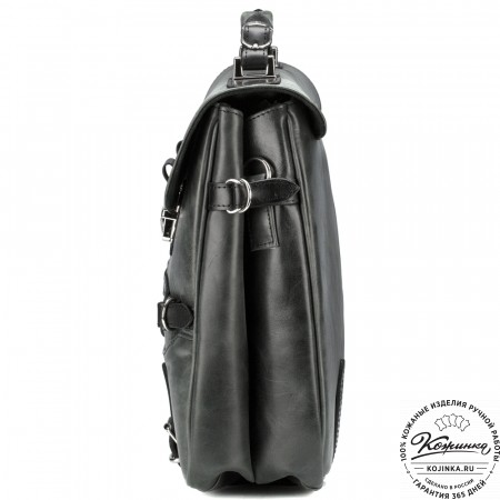 Кожаный портфель "Сталкер" (черный антик)