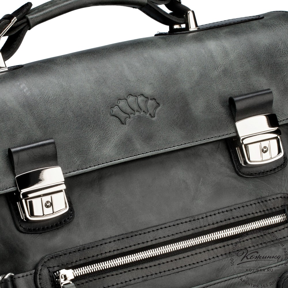 Кожаный портфель "Сталкер" (черный антик)