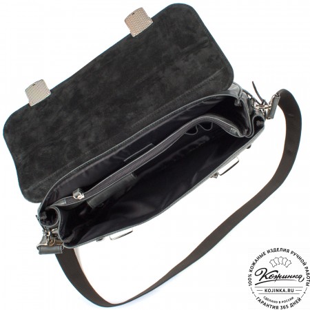 Кожаный портфель "Сталкер" (черный антик)