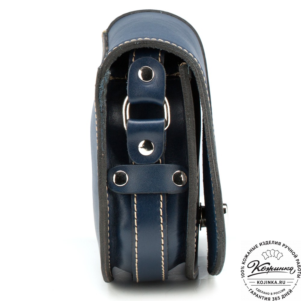 Женская кожаная сумка "Вивьен" (синяя)