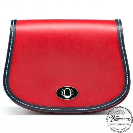Женская кожаная сумка "Вивьен" (красная)