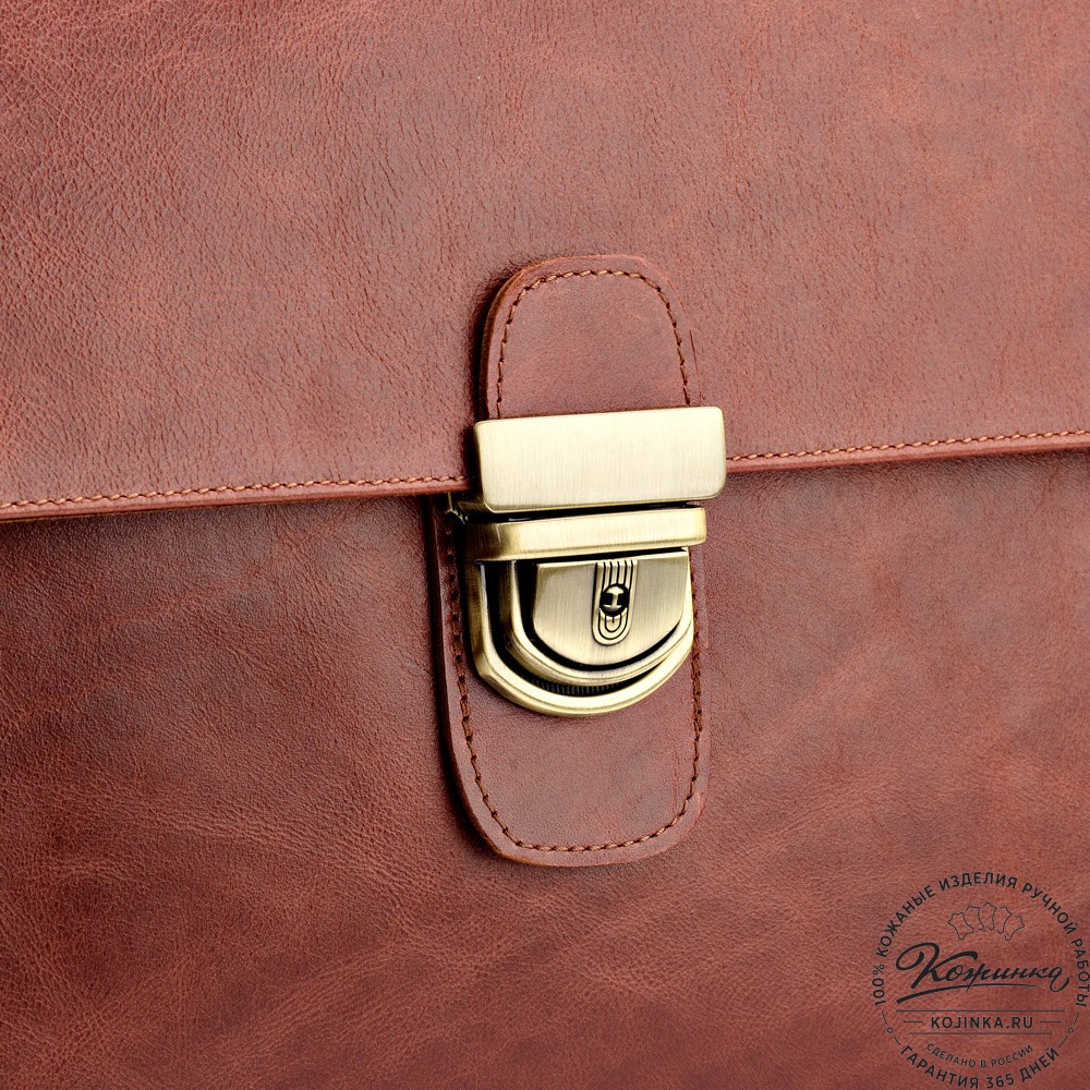 Кожаный портфель "Борменталь" (рыжий антик)
