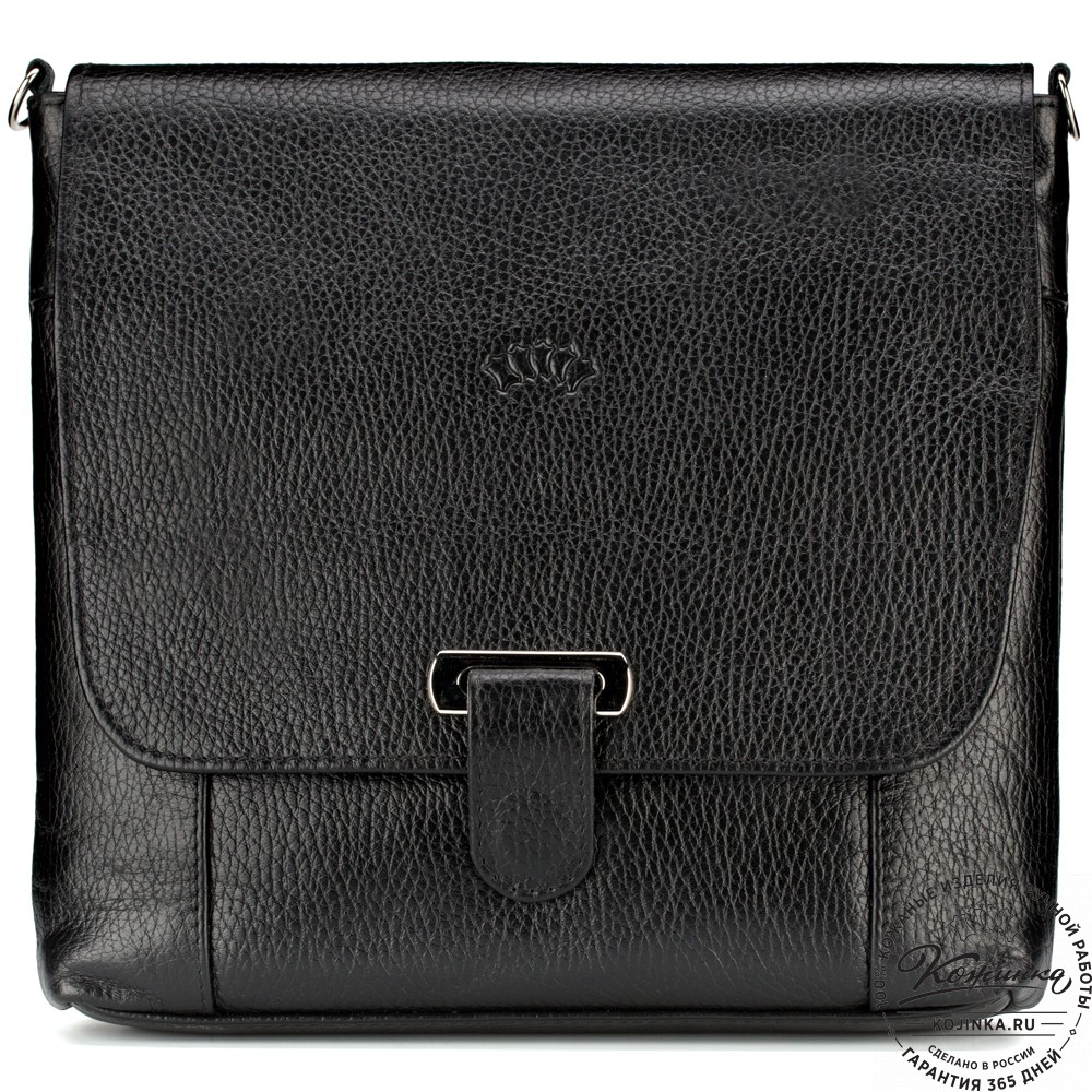 Кожаная сумка "Дуглас" (чёрная)