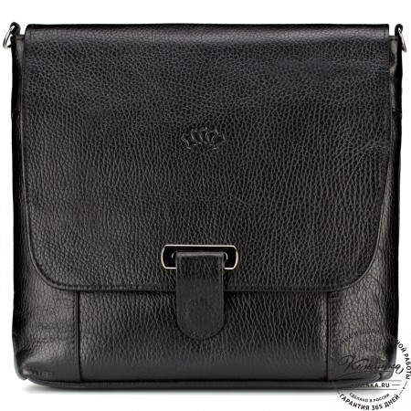Кожаная сумка "Дуглас" (чёрная)