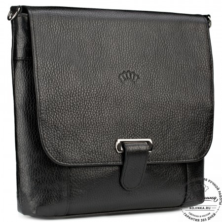 Кожаная сумка "Дуглас" (чёрная)