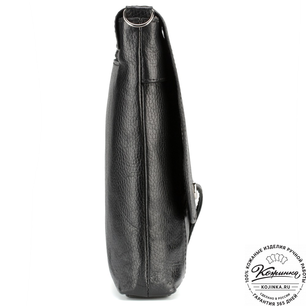 Кожаная сумка "Дуглас" (чёрная)