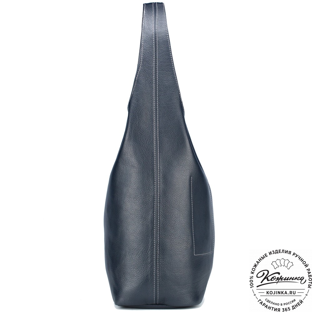 Женская кожаная сумка "Винтаж" (синяя) 