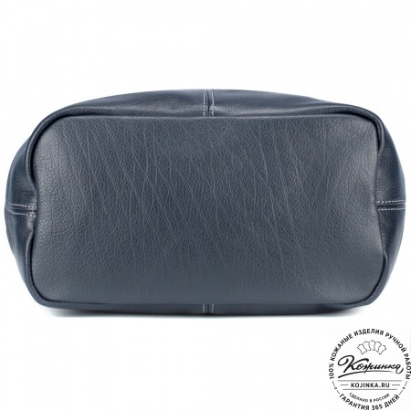 Женская кожаная сумка "Винтаж" (синяя) 