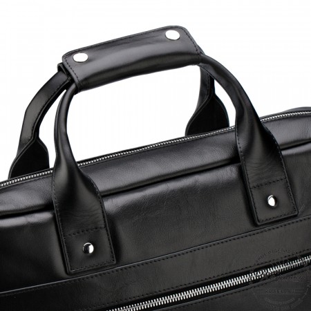 Кожаная деловая сумка "Андерсон" (чёрная) 