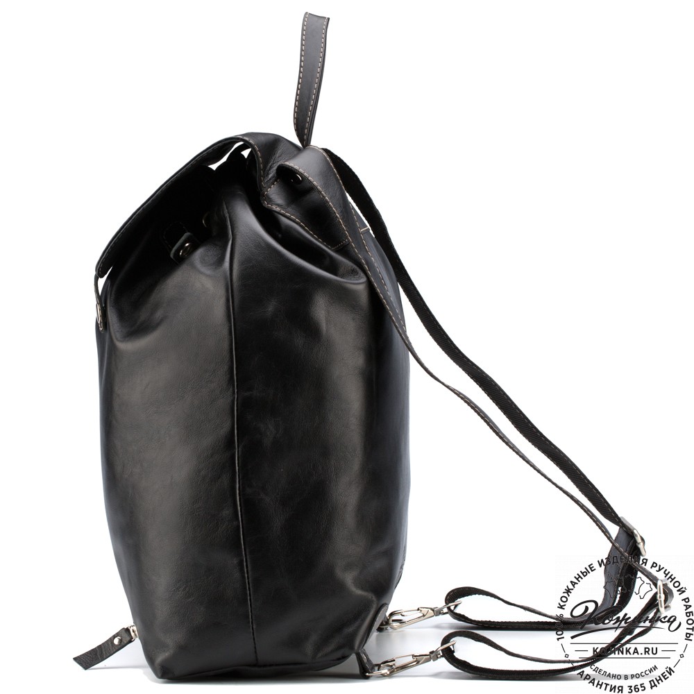 Кожаный рюкзак "Брук" (чёрный)