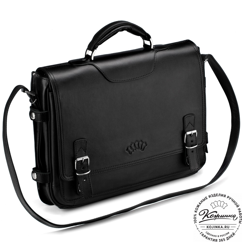 Кожаный портфель "Арамис" (черный)