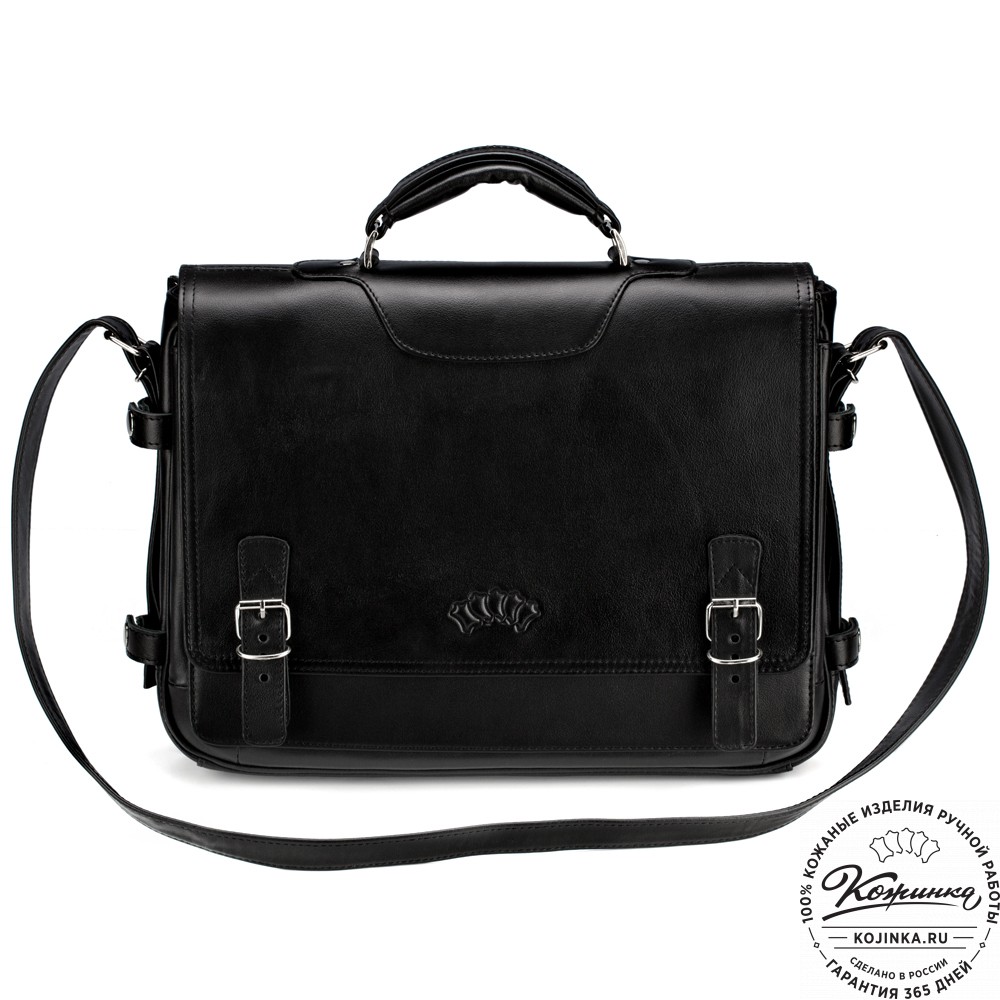 Кожаный портфель "Арамис" (черный)