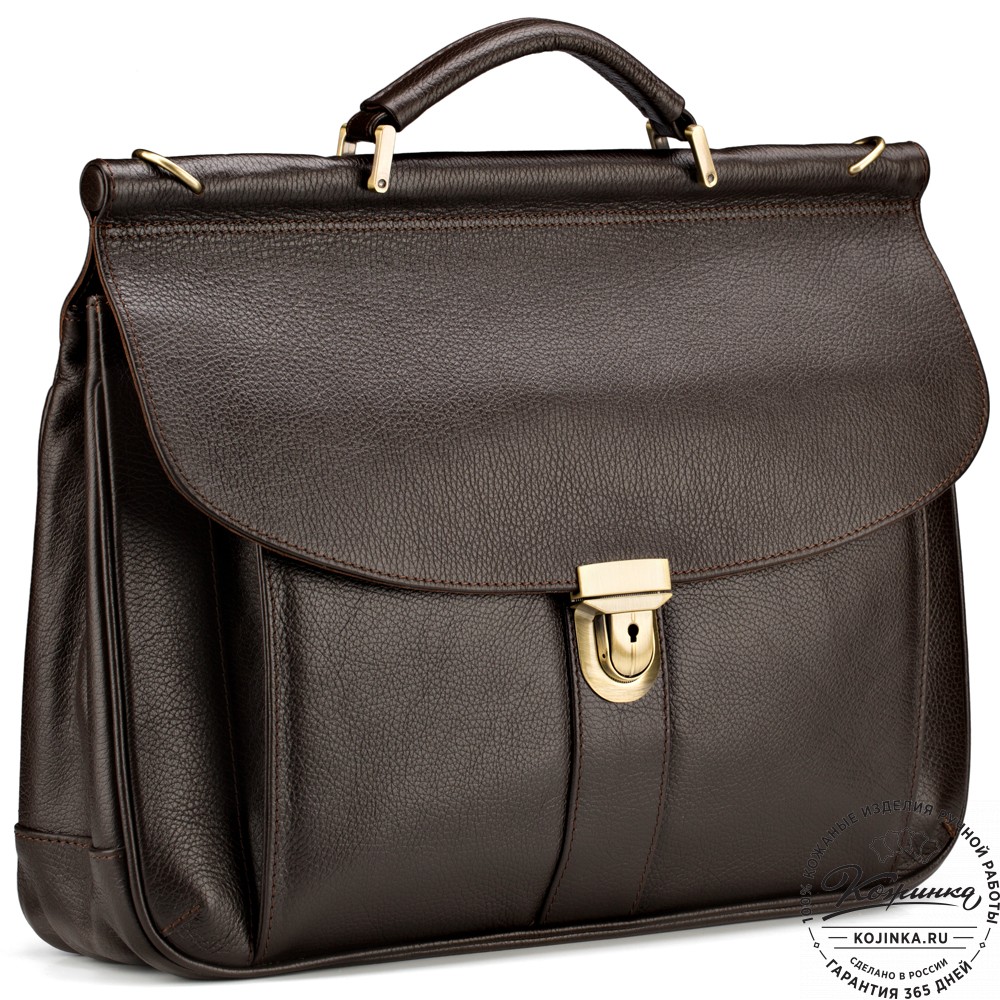 Кожаный портфель "Руби" (тёмно-коричневый)