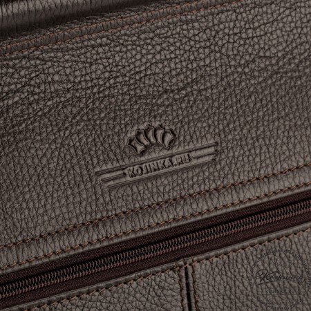 Кожаный портфель "Руби" (тёмно-коричневый)