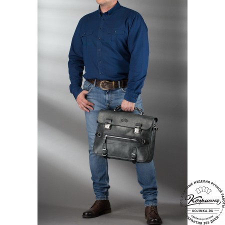 Кожаный портфель "Сталкер" (рыжий антик)