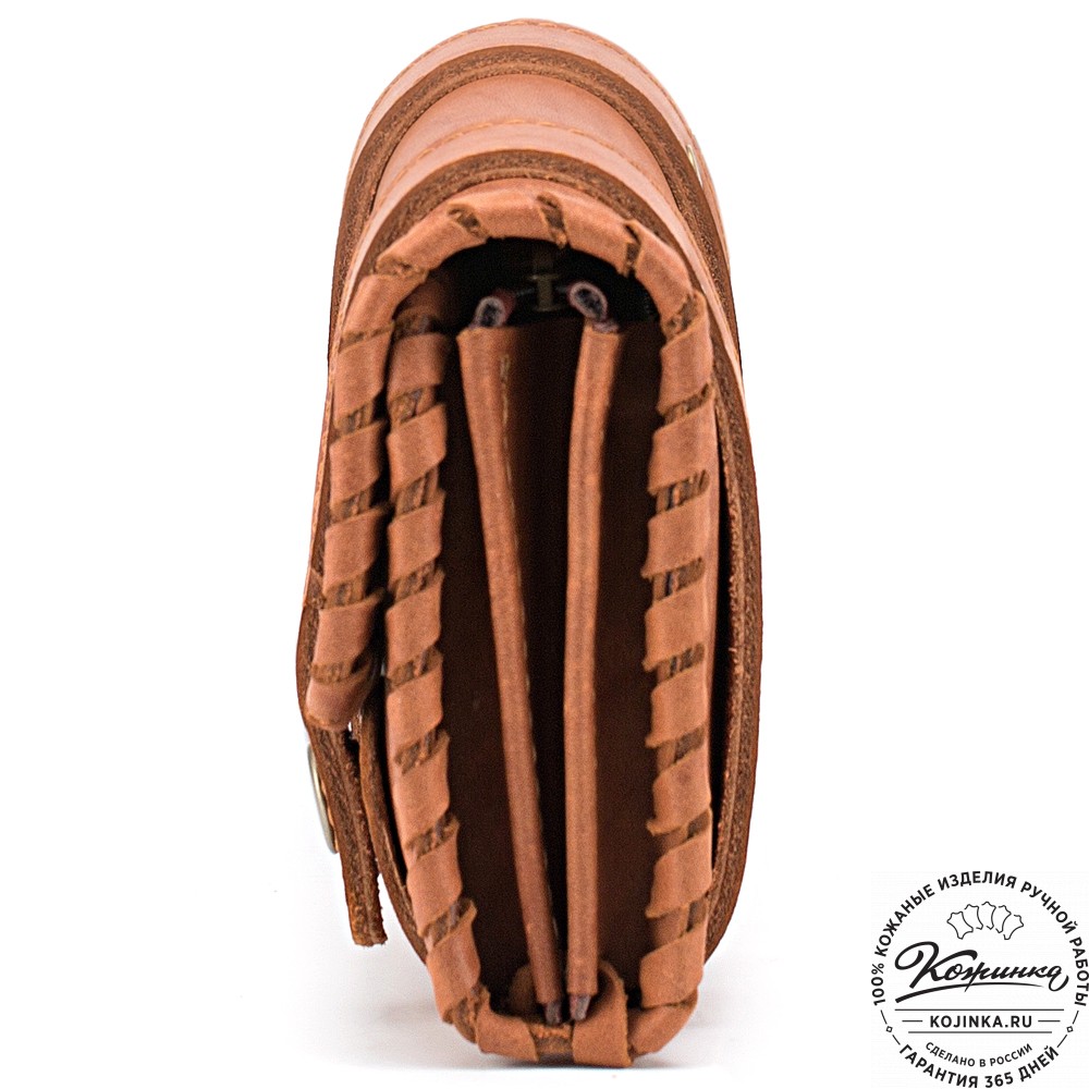 Кожаный клатч "Смит" (рыжий)