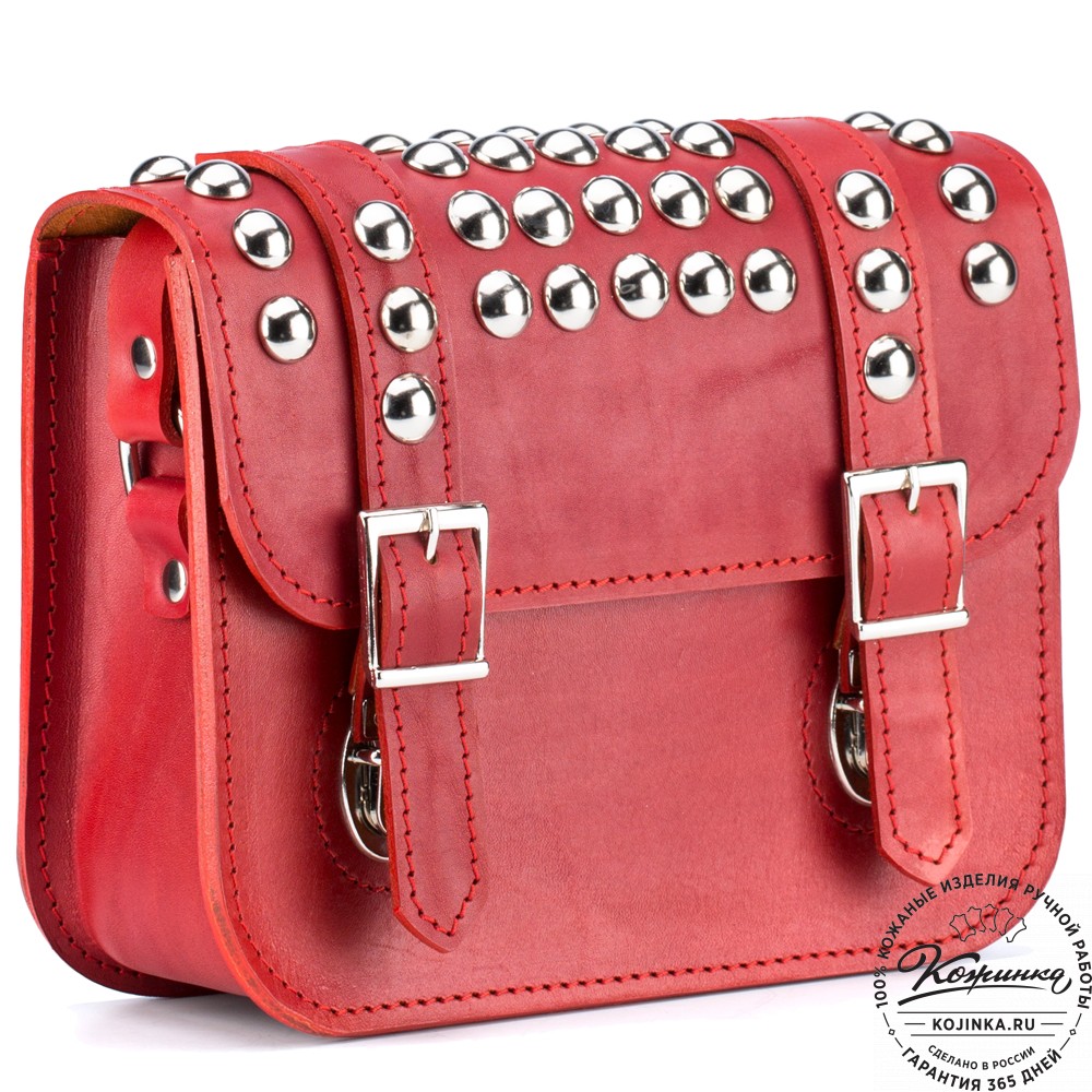 Женская кожаная сумка "Наоми" (красная)