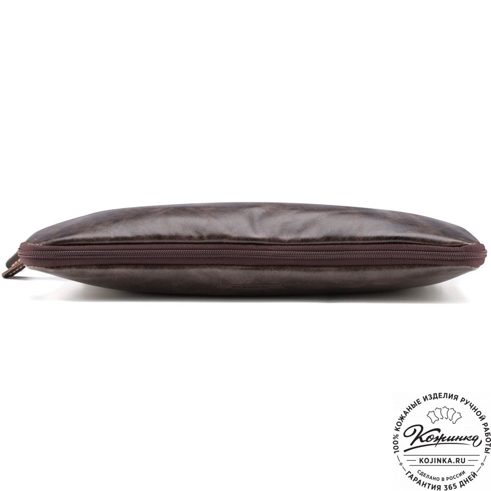 Кожаная деловая сумка "Ральф" (тёмно-коричневый антик) 