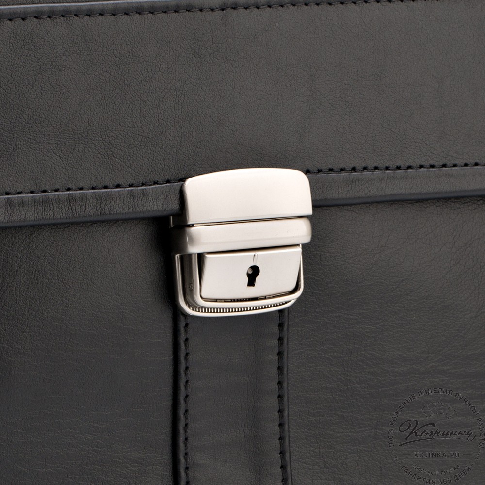 Кожаный портфель "Вильгельм" (чёрный)