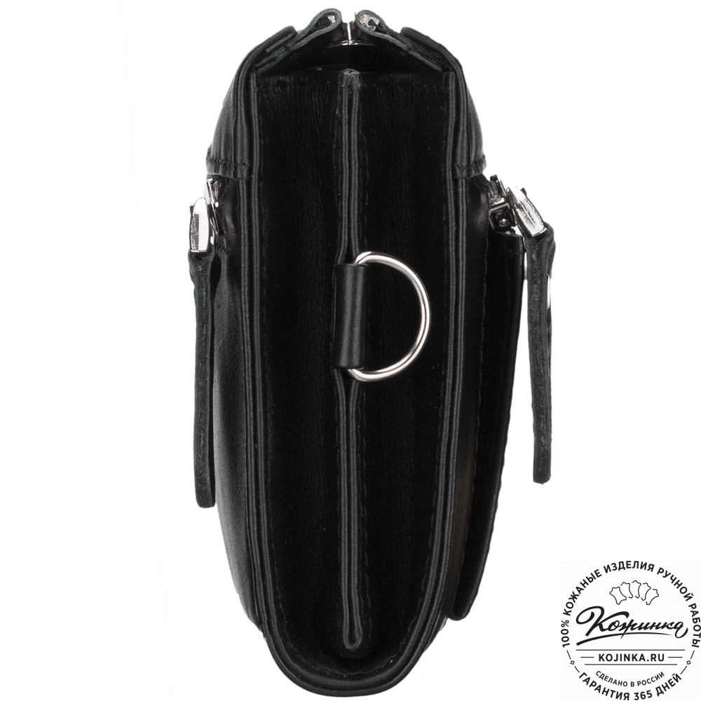 Кожаный клатч "Элвин" (чёрный) 