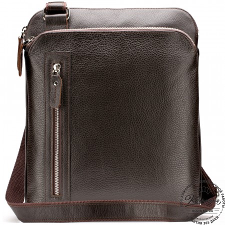 Кожаная сумка "Дороти" (тёмно-коричневая)