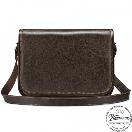 Кожаная сумка "Риана" (тёмно-коричневая)
